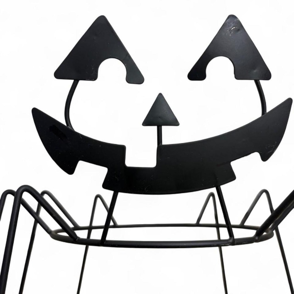 Spider Planter Stands Set of 2 Black Metal Halloween Decor Witchy Pumpkin Gothy - Picture 7 of 8